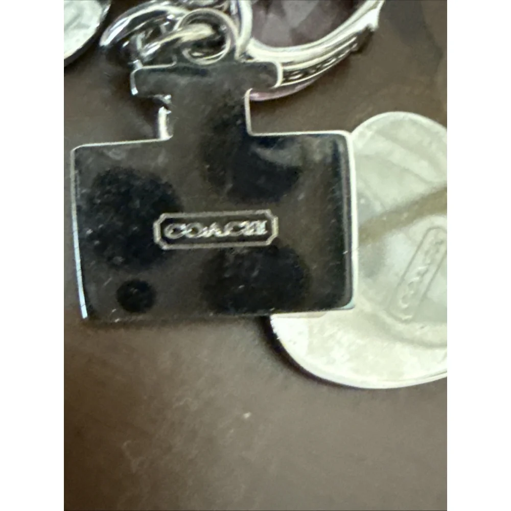 Vintage COACH BCA Breast Cancer Awareness Keychain Fob Multi Purse Charm #92161 - Picture 5 of 7